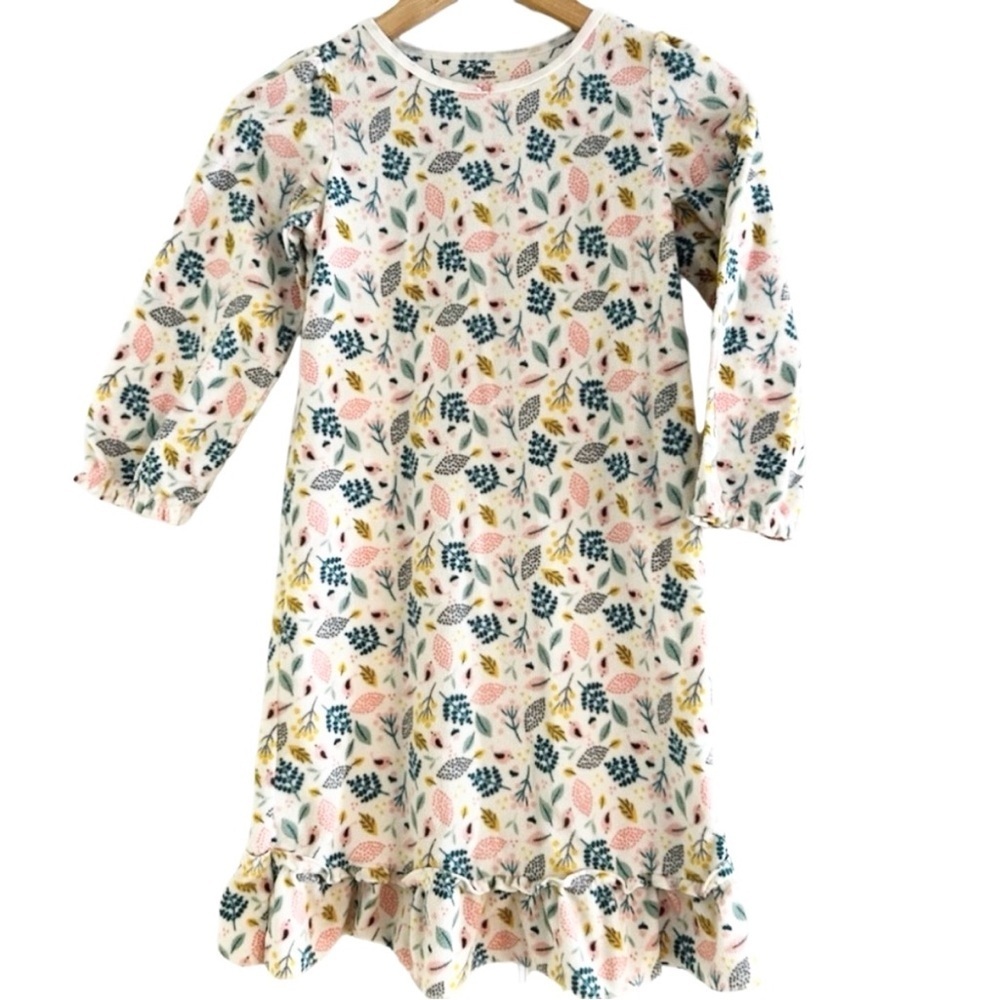 CARTERS Floral Girl’s Flannel Nightgown with Ruffle Hem